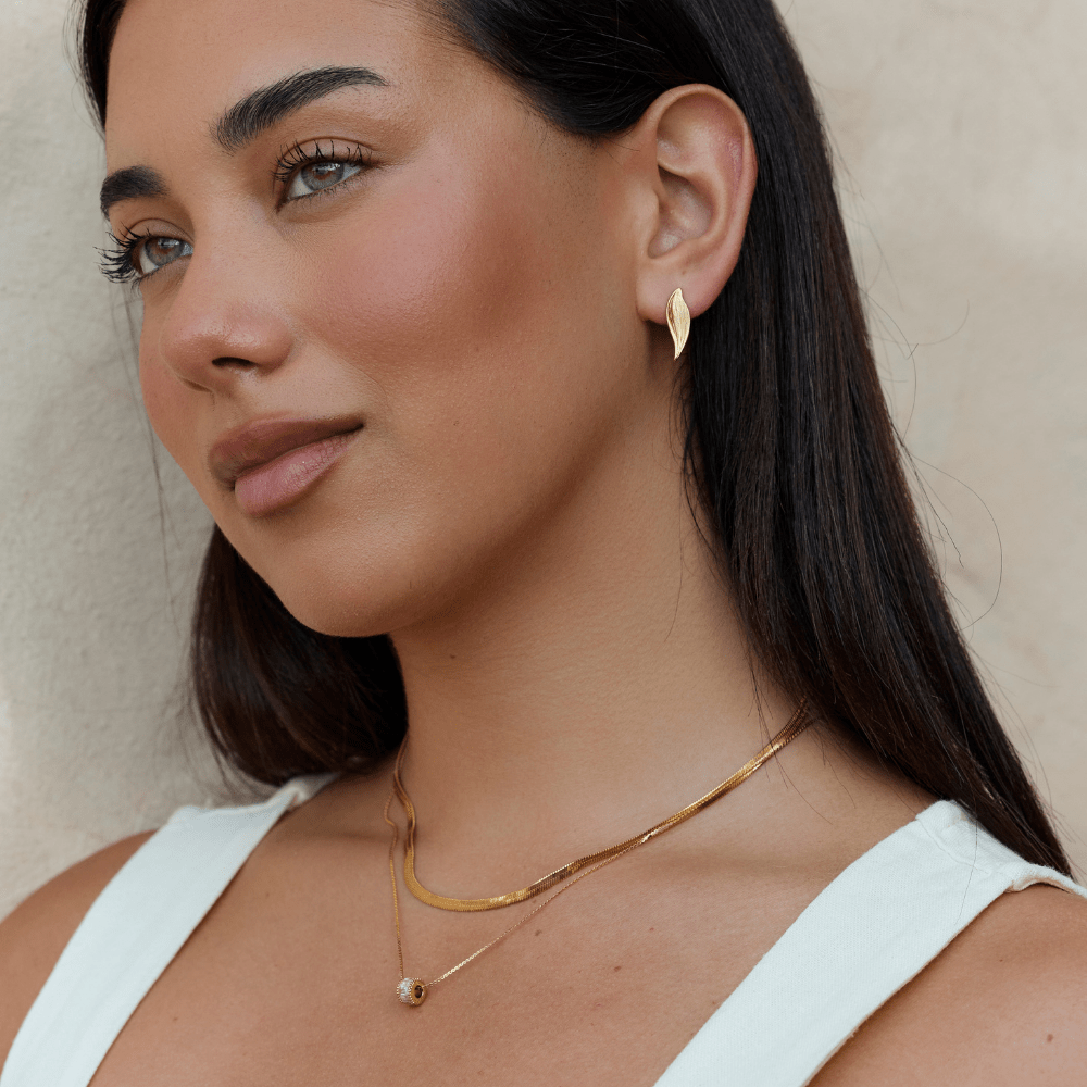 Vintage Monet Gold Leaf Earrings - Beautiful Earth Boutique