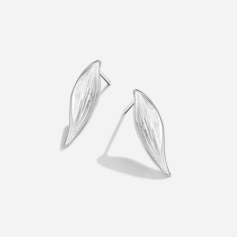 Vintage Monet Silver Leaf Earrings - Beautiful Earth Boutique