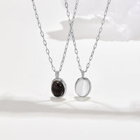 Silver White Opal Necklace